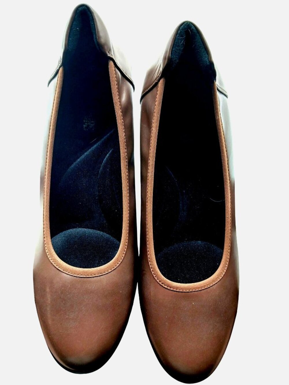 Dream Pairs Edena Brown Block Heel Pumps Women Size 10 Faux Leather Comfort Shoe - Picture 10 of 11